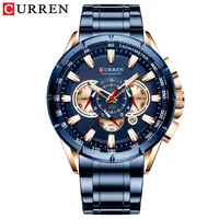 

curren 8368 2019 New Top Brand Luxury Men's Watches Auto Date Clock Male Sports Steel Watch Men Quartz Wristwatch Relogio Mascul