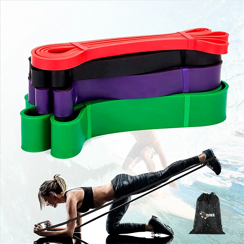 

A ONE 100% Natural Latex OEM Custom Printed Stretch Training Power Pull up Loop Resistance Band Stretches, Red/black/ purple