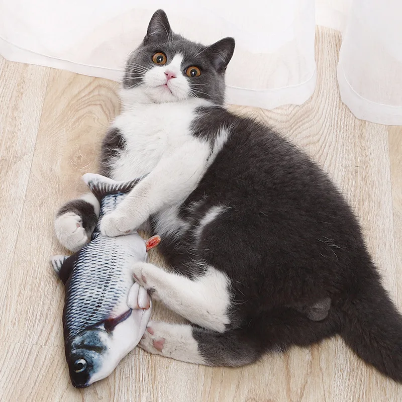 

USB Charging Portable Interactive Electronic Plush Pet Cat Moving Fish Toys