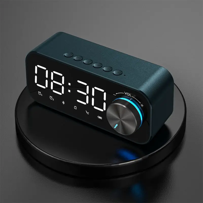 

Portable speaker multifunctional mini speaker smart high-fidelity indoor and outdoor LED dual alarm clock wireless speaker