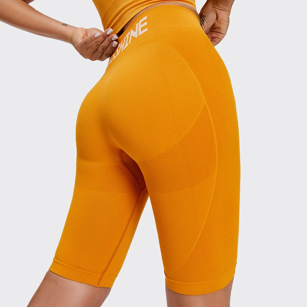 

tight-fitting high-waist sports shorts women's quick-drying stretch running fitness five-point pants peach yoga pants, Picture shows/custom