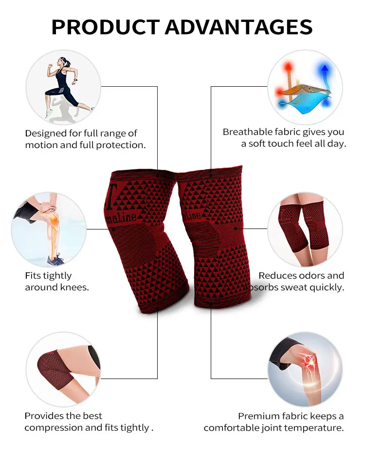 Tourmaline Nano Magnetic Arthritis Knee Brace Compression Recovery Knee