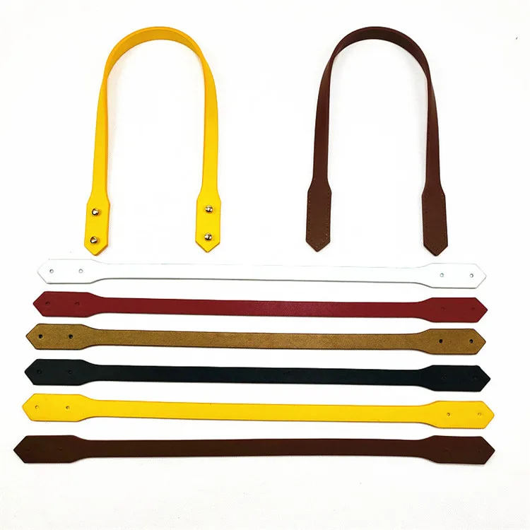 

Manufacturer supply box hardware part handles eco-friendly material pu leather bag handle, Customized