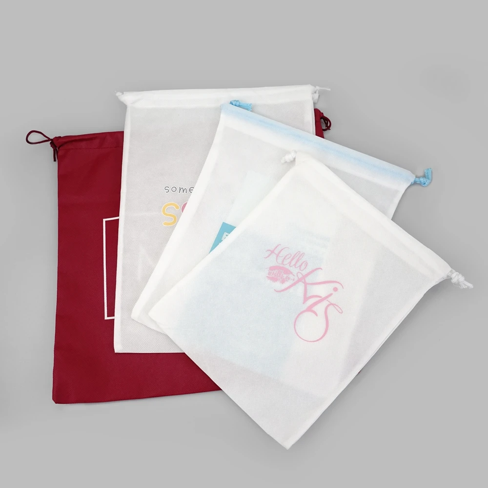 

Durable and Reusable Screen Printed Non-woven Drawstring Dust Travel Wholesale Matching Shoe Bag