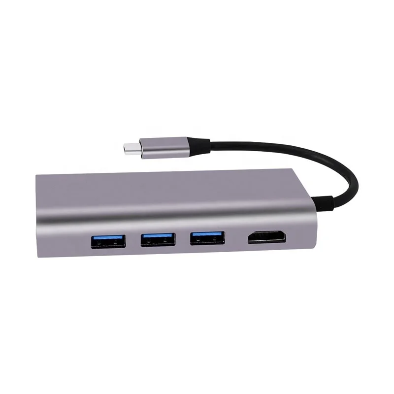 

TOYOUMI Ultra Slim Type C 8 in 1 USB3.0 Hub 8 Port Multi Function Adapter