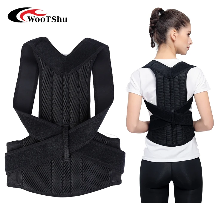 

Adjustable Posture Back Brace for Upper and Lower Back Pain Relief Improve Back Posture and Lumbar Support, Black or customized color