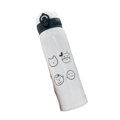 

Simple small fresh cow stainless steel vacuum flask, As the picture shows