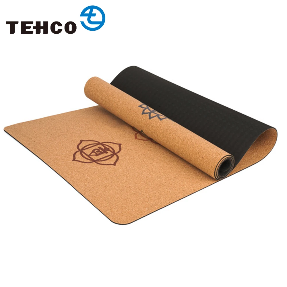 

Wholesale Non-slip Cork Sweat Absort Exercise High Density Thin 5mm Yoga Mat