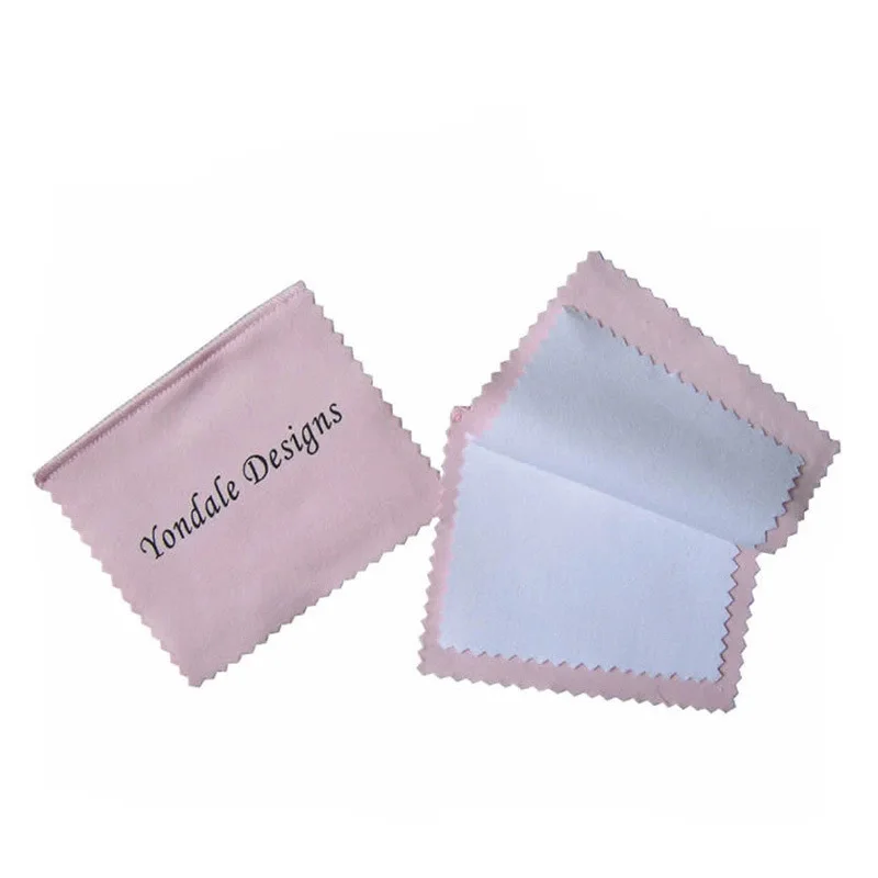 

custom anti-tarnish silver gold brass jewellery microfiber polishing cleaning cloth jewelry cleaning cloth with logo