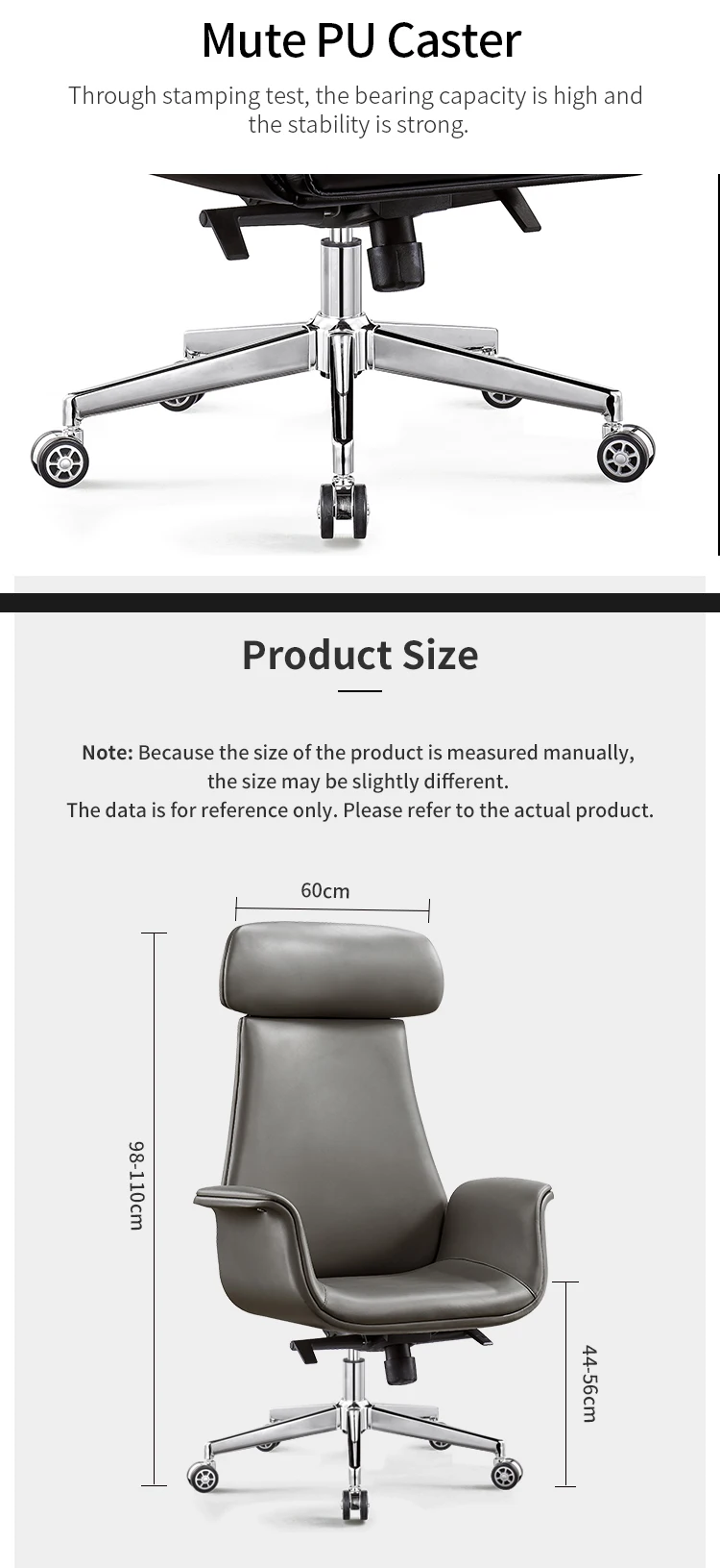 Leather Office Chair Black Executive Executif Luxury