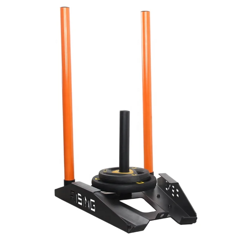 

Gym Fitness Push and Pull Power Explosive Training Sled, Black + orange/customized