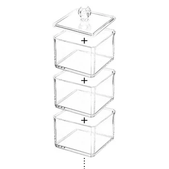 

Display Racks Office storage acrylic cosmetic organizer Multifunction Makeup Organizer, Glossy/clear