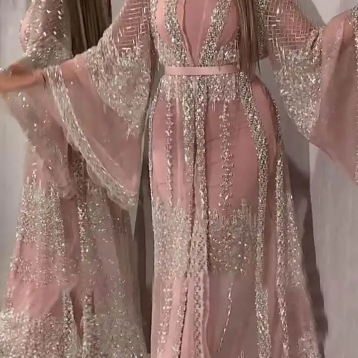 

H & D Long Sleeve Sequin Mesh Suit Gown For Party