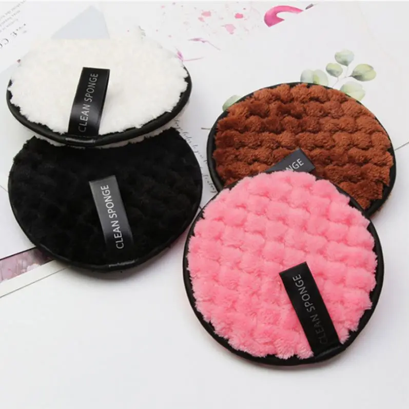 

Factory Supplying Microfibre Makeup Square Make Up Remover Pad, Black pink white brown