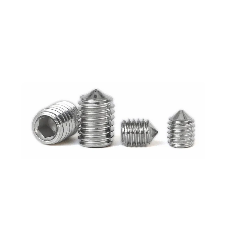 
DIN 914 304 Hex Socket cone Set Screw With Taper Point 