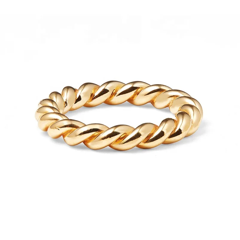 

Daily wear 925 silver 18k gold vermeil chunky lasso ring for women
