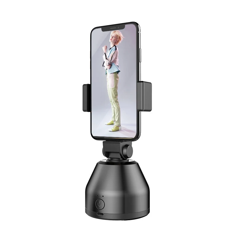 

Superior AutoTracking Vlog Camera 360 Rotation Auto Face Tracking Object Tracking Blog Camera Phone Stand For Samsung For Mi, Black white