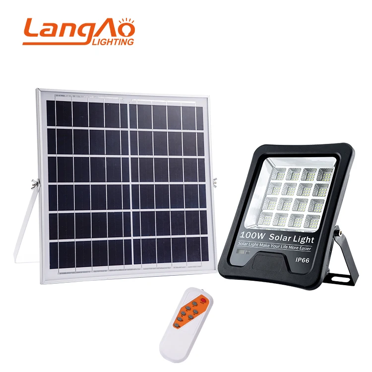 low price motion sensor lamp ip66 waterproof 100w outdoor lighting solar flood light for garden