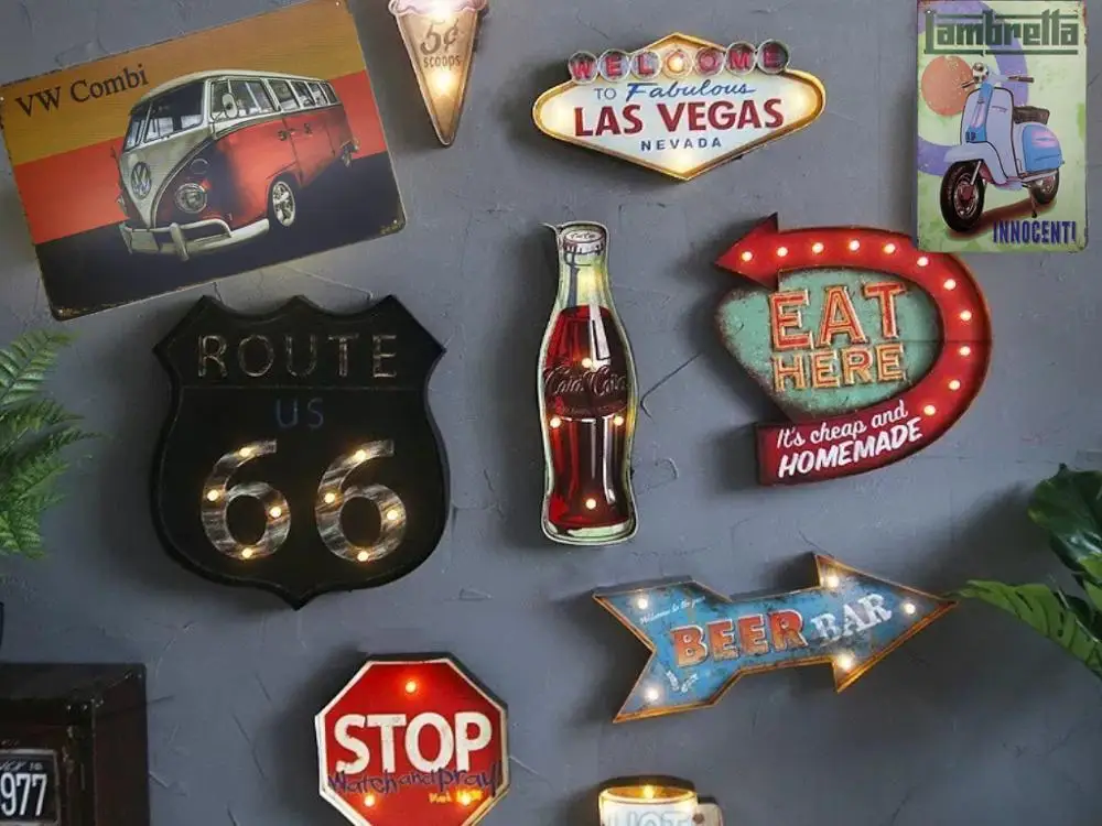 
Home Decor Custom Logo Metal Tin Printing metal Sign 