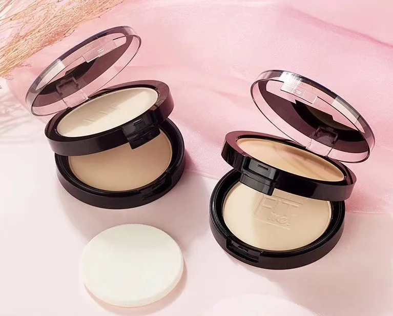 

Clever cat Hot Selling 2 in 1 natural makeup Oil-control Moisture private label foundation makeup face powder, 2 colors