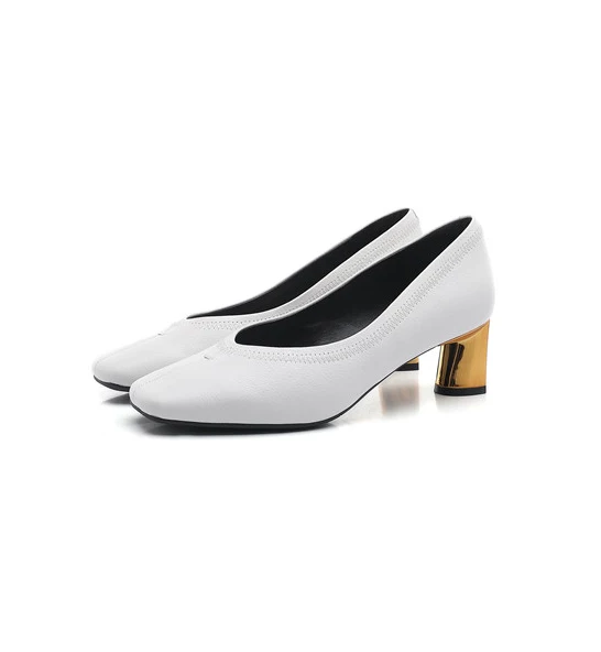 

2021 Fashion Ladies Leather Women Pumps High Heel Formal Office Dress Shoes, White or can be customized