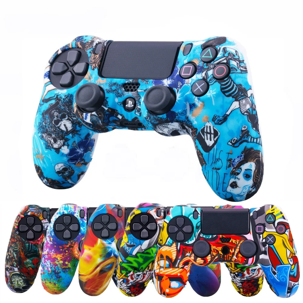 

Hot selling PS4 protective case,for slim pro controller cover,for silicone case 2 free thumb hats