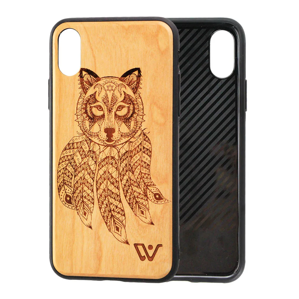

OME Logo or Pattern Plain Sublimation Wood Phone Cover Blank Case, Customized
