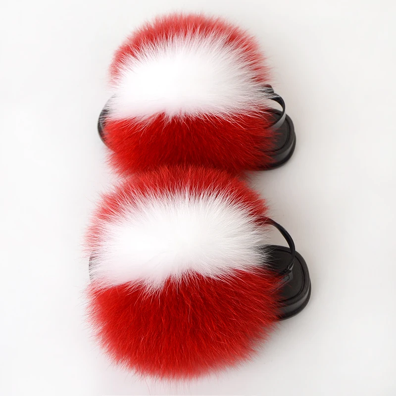 
Multicolor Genuine Super Soft Fox Children Fur Sandals Shoes Kids Fur Sandals Shoes Baby Fur Sandals 