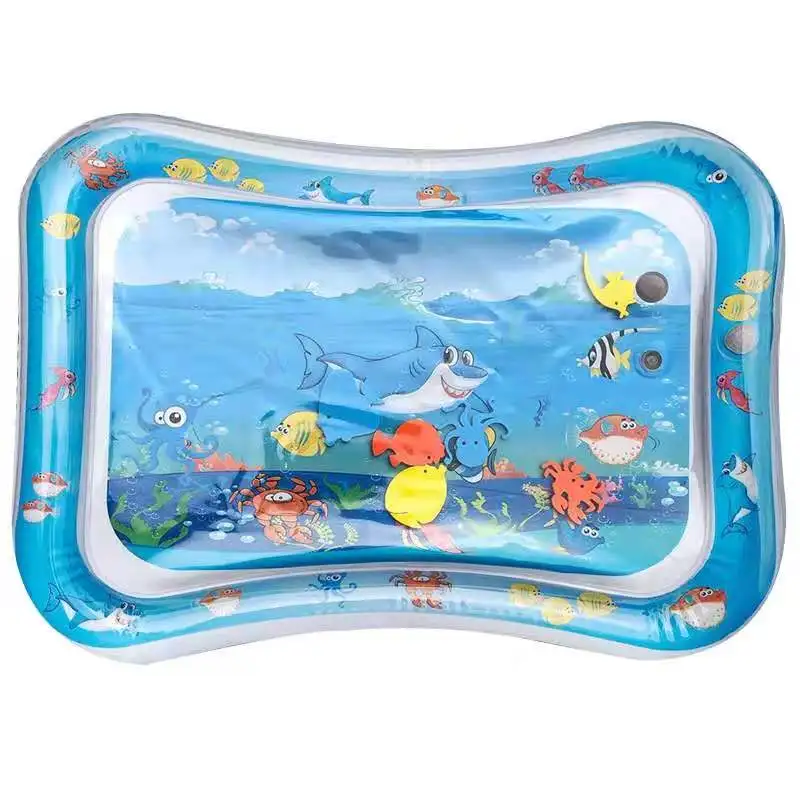 New Inflatable Sea Turtle Shape Infants Tummy Time Baby Water Fun Play Mat for Toddlers