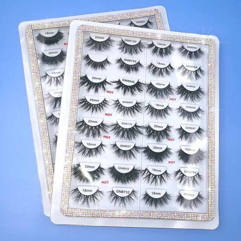 

Mix Styles Mink Eyelash Lashbook Multi Pack 16 pair Eyelashes With Private Label