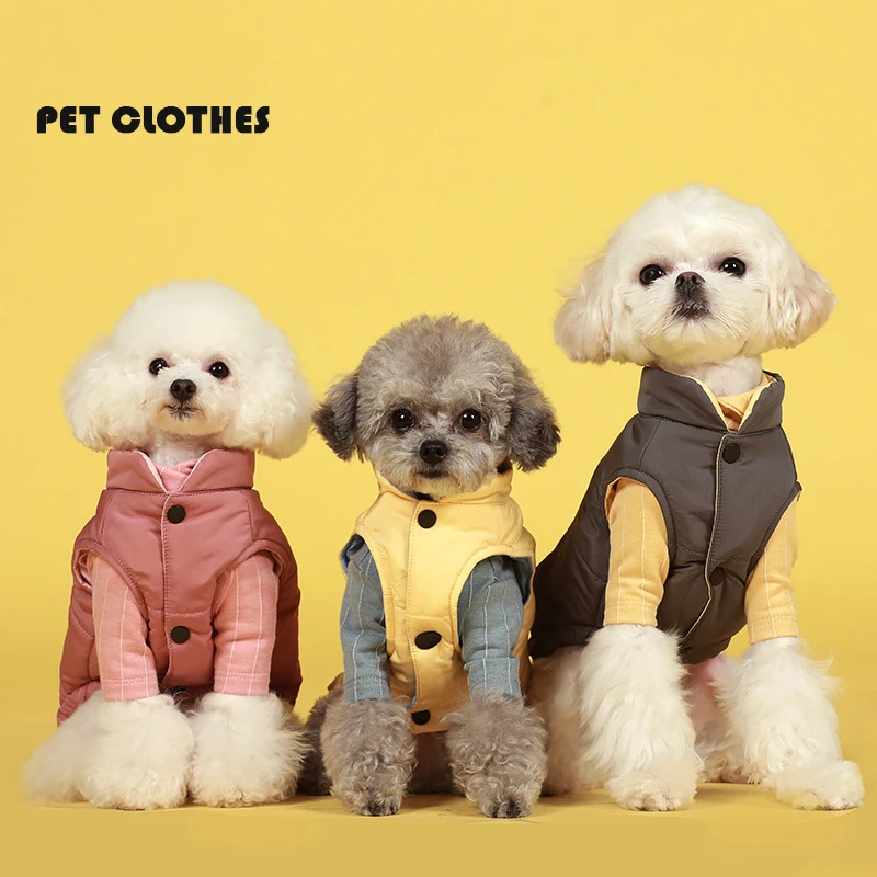 

Bunny CP20 hot sale pet apparel autumn winter dog cotton clothes puppy jacket, Grey/yellow/pink