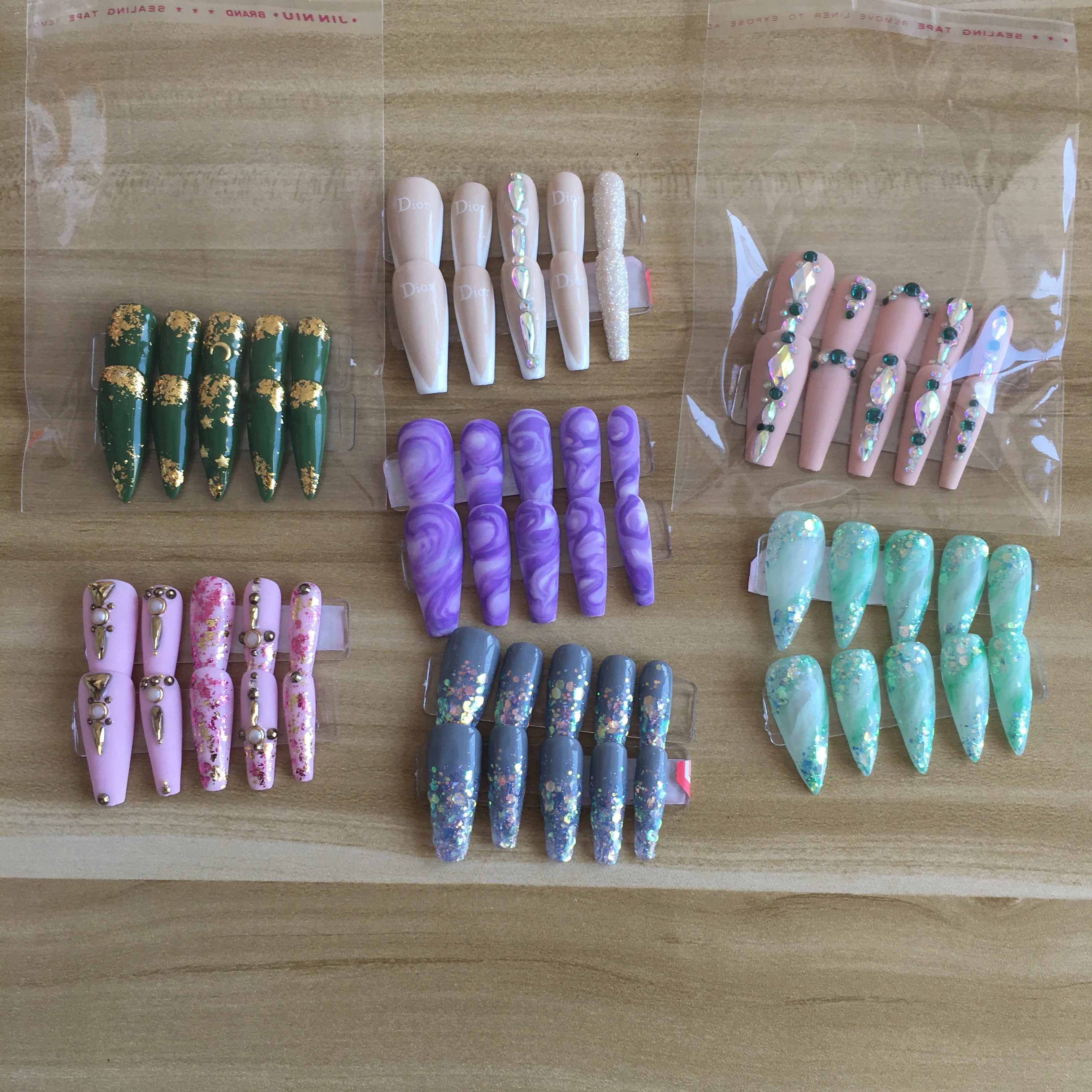 

Custom Size artificial fingernails nail Design New square press on nails, Customers' requirements