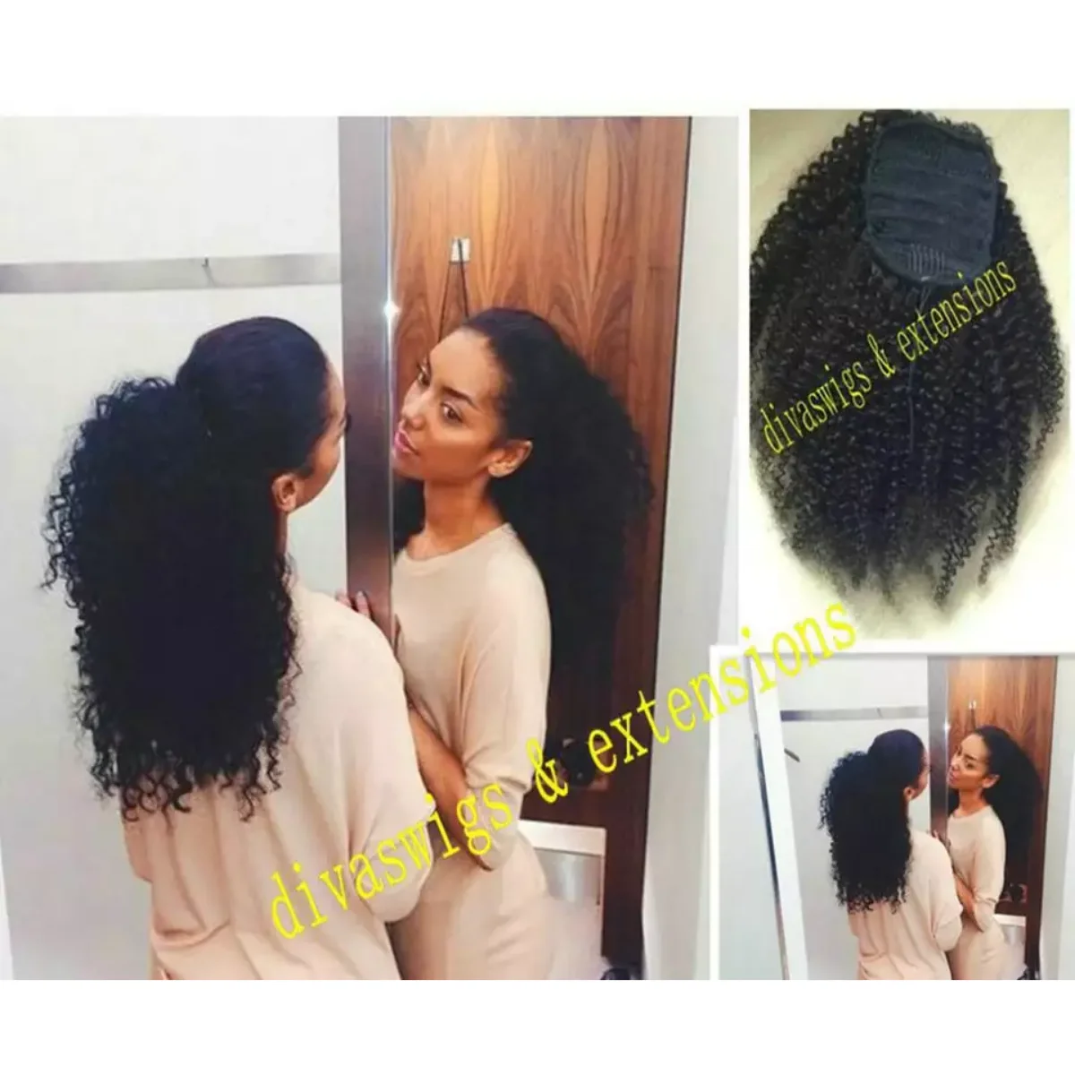 120g Human Hair Ponytail With Bang Clip In High Afro Kinky Curly Human Hair  Drawstring Ponytail Virgin Hairpiece - Buy Ponytail Drawstring,Kinky Afro  Curl Ombre Hair Extension,Afro Kinky Curly Ponytail Product on