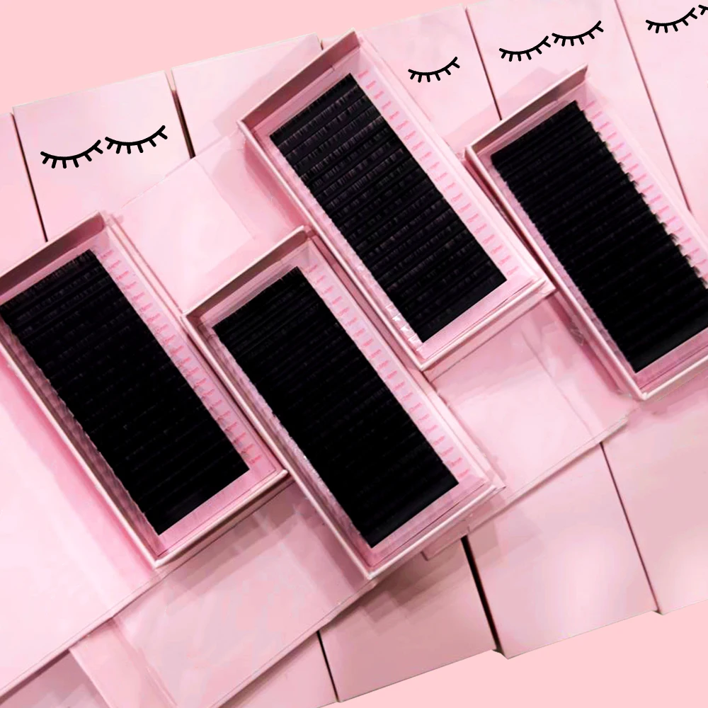 

Cashmere Lash Extensions Matte Dark Black Soft 0.07 Volume Eyelash Extension Supplies Korean PBT Lash Trays Private Label