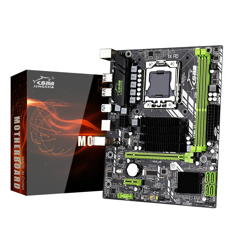 

jingsha Computer motherboard dual channel DDR3 MATX X58 chipset LGA1366 socket support lntel Xeon Core series processors