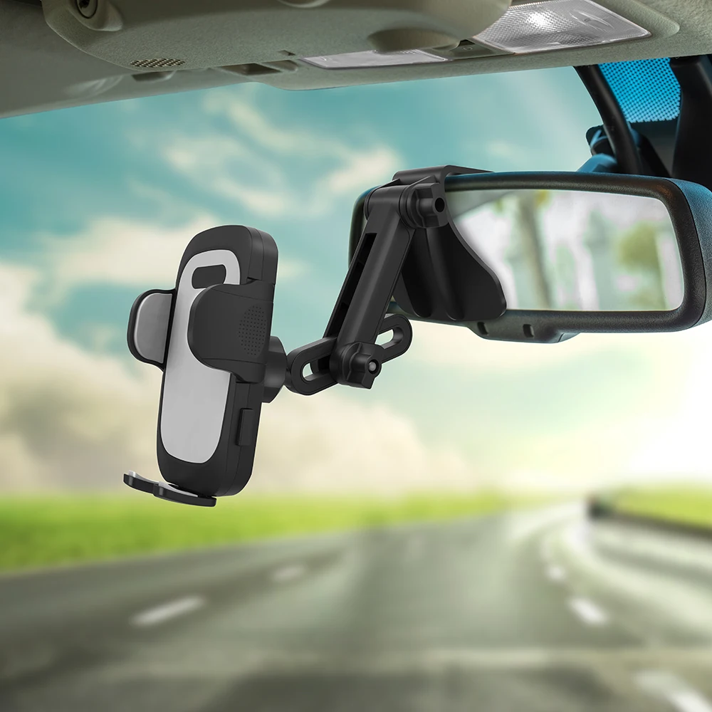 

2021 Newest Car Rearview Mirror Holder Adjustable Cell Phone Stand Dashboard Phone Holder Car