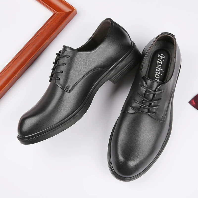 

Manufacturer discount price Soft original italian shoe new 2021 pure leather shoes men low MOQ, Black