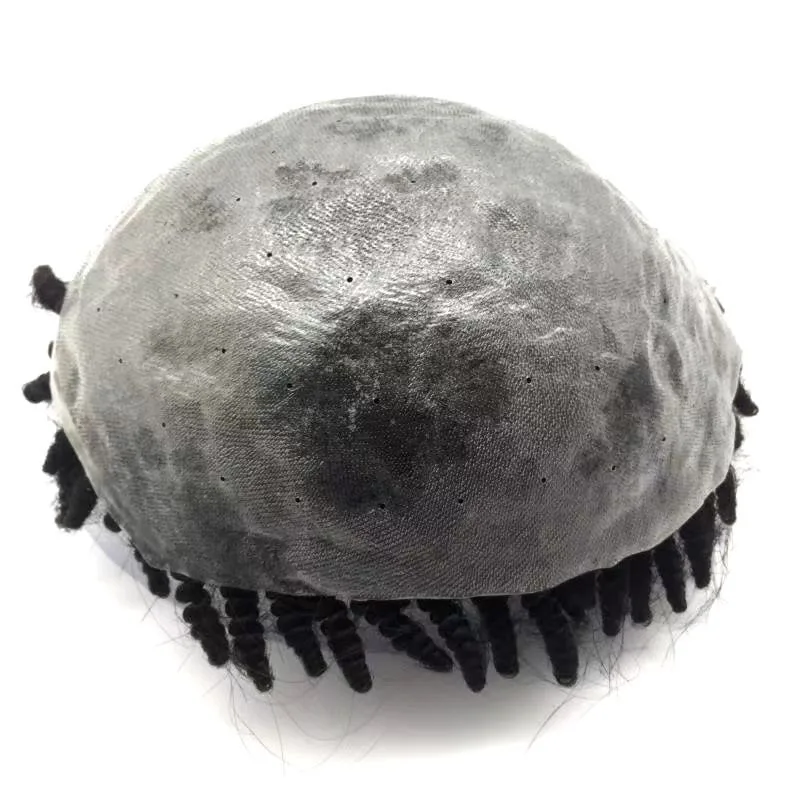 

dread lock human toupee Thin Skin Base For Black Men Replacement Hair System