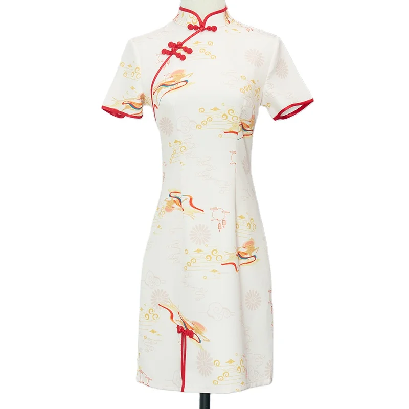 

Traditional Qipao Fashion Cheongsam Dress with Sabrina Pattern Prom Dress Wholesale Chinese for Women, Picture showed