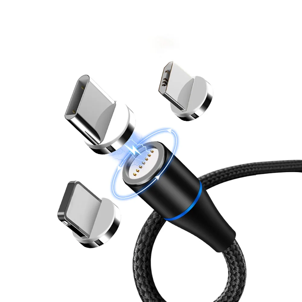 

Free Sample Nylon Braided Fast Charging 3in1 Magnatic USB Cable