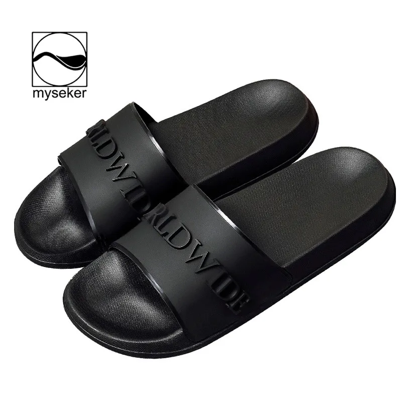 

New Design Most Fashion Men Rubber Sole Slide Sandal Embossed Slippers Pvc Oem Logo Low Moq Custom Poly Bags Two Strap Slides