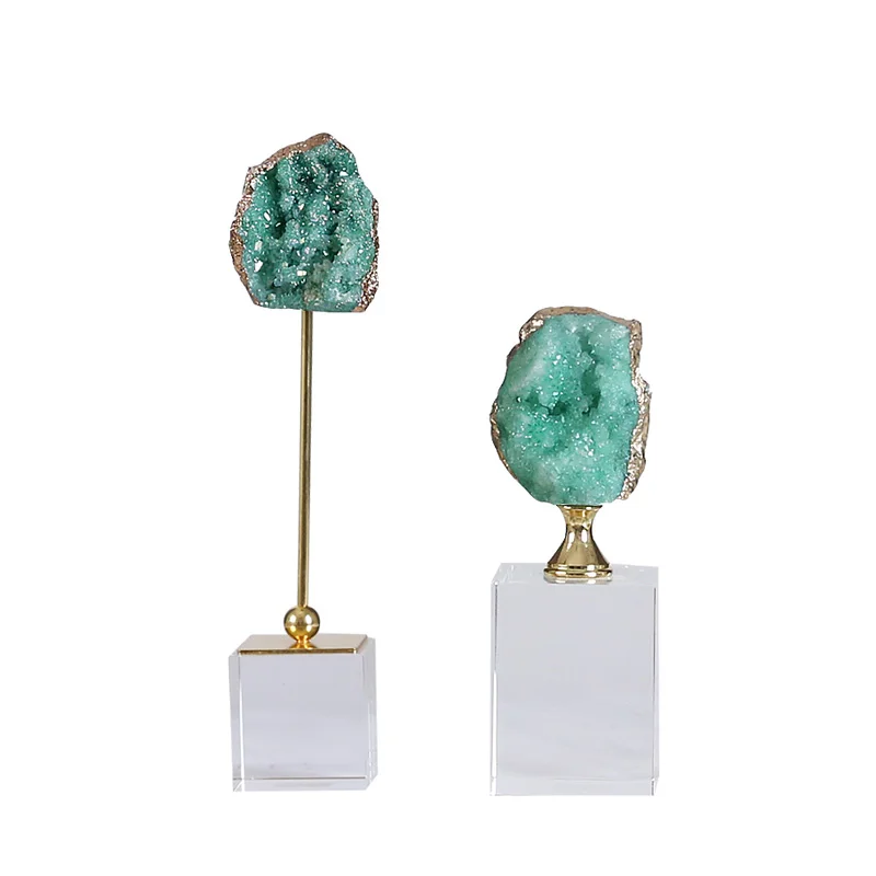 

Minimalist Green Agate Ornament Art Living Room Home Office Desk Decoration