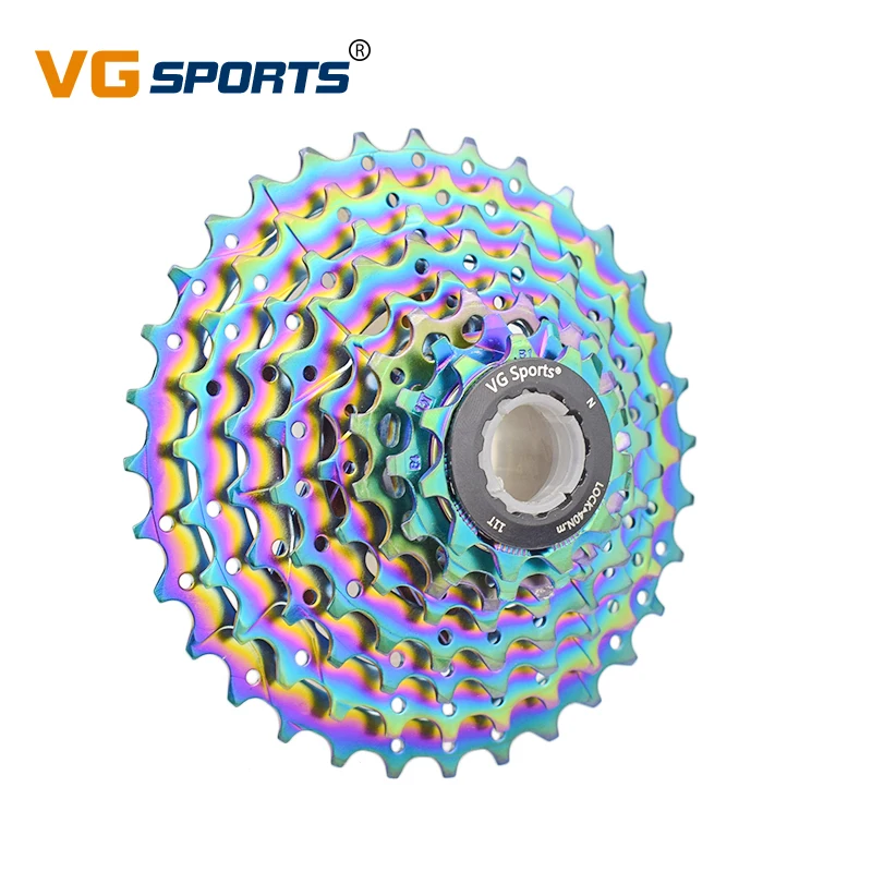 

VG Sports 8 Speed 11-32T Road Bike Cassette Freewheel Bicycle Accessories, Silver,gold