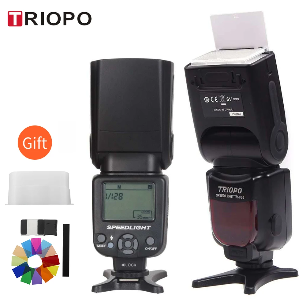 

Triopo speedlight TR-950Universal Camera Flash Lights for Fujifilm Olympus Nikon Canon, Black