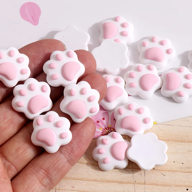 

Fashion cute fun simulation cartoon cat paw resin phone case album charms for jewelry pendant making diy girls gift accessories