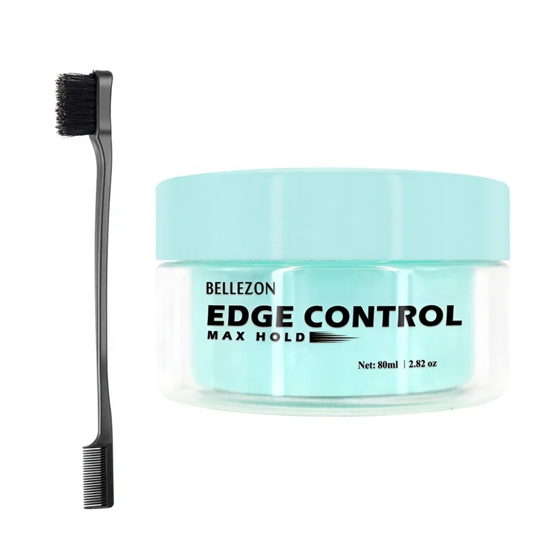 

Wholesale hair pomade edge control strong hold with edge control brush, As show