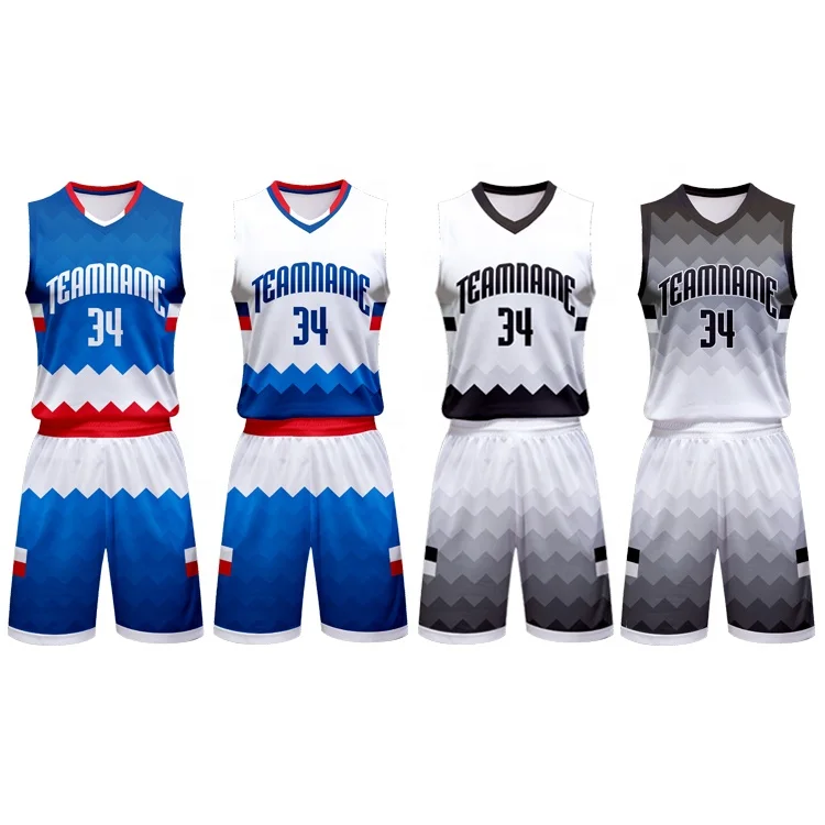 

Latest Customized Design for Basketball short and Full Sublimation Sportswear Basketball Jersey, Different color can be customized