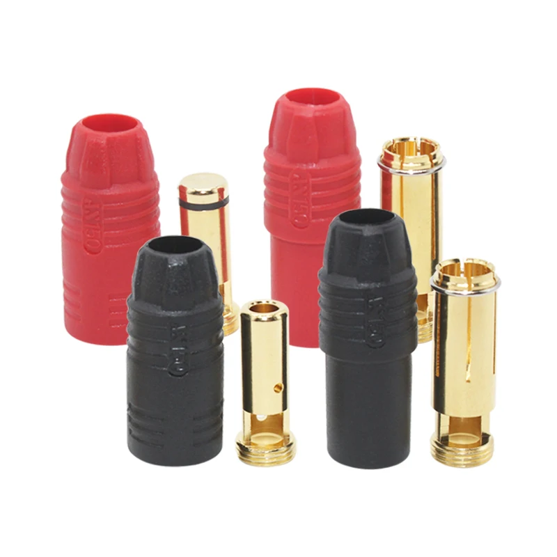 Amass AS150 Plug Red Black Gold Plated Banana Plug 7mm Male Female Anti ...