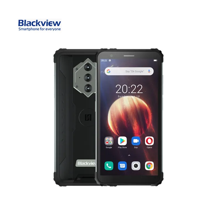 

New Models Blackview BV6600 Rugged Phone 4GB+64GB Android 10 Helio A25 Octa Core Triple Back Cameras IP68 Waterproof Smart Phone