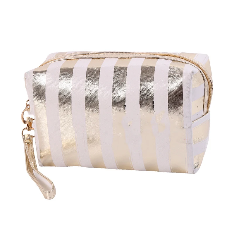 

2021 new multifunctional waterproof large-capacity storage striped quilted sports cosmetic bag